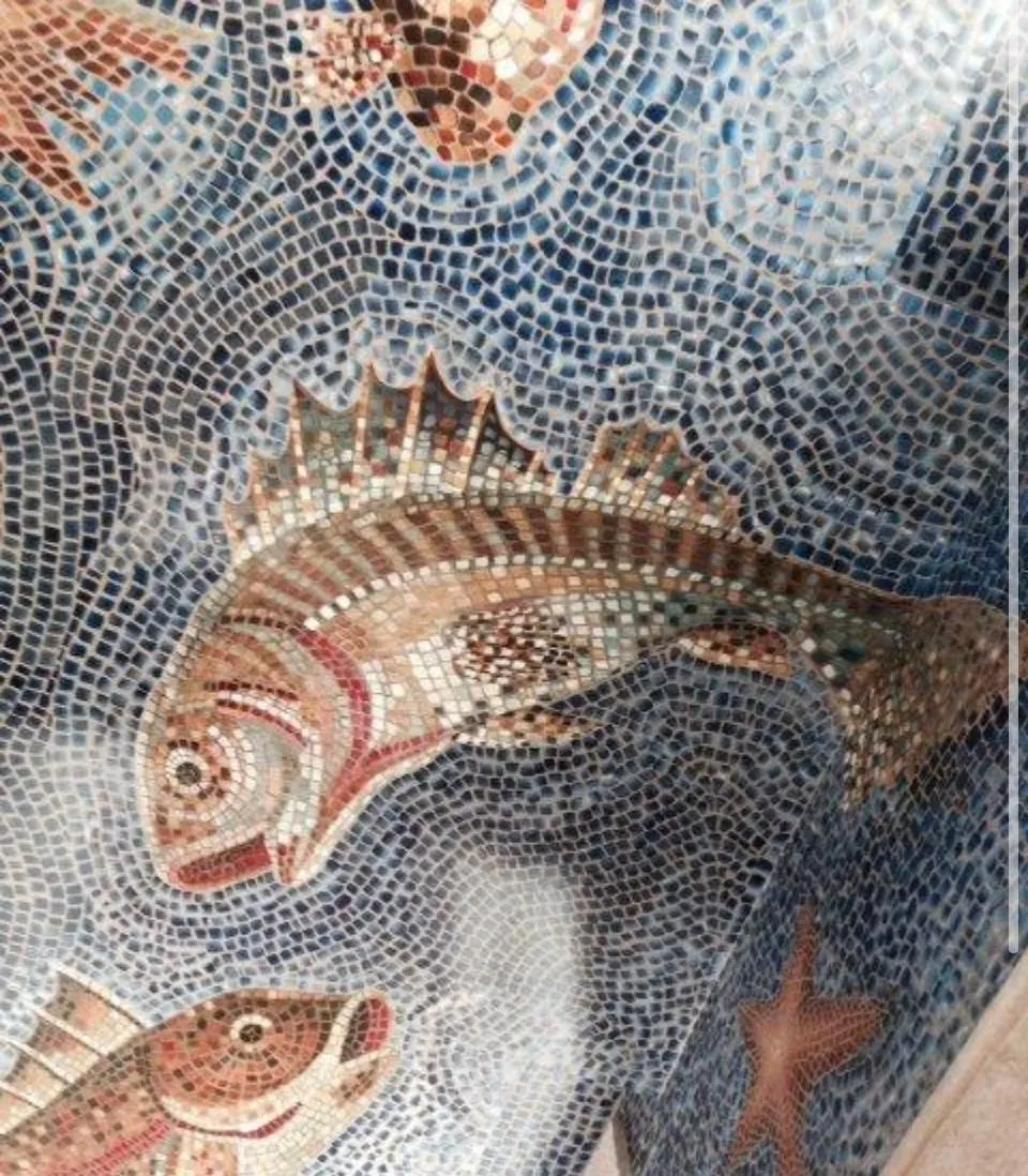Hand-Painted Ceiling Mosaic