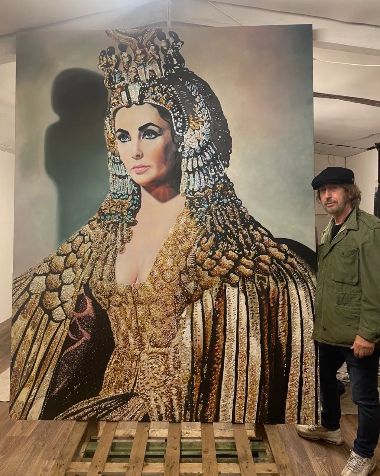 Cleopatra Gold Headdress Portrait