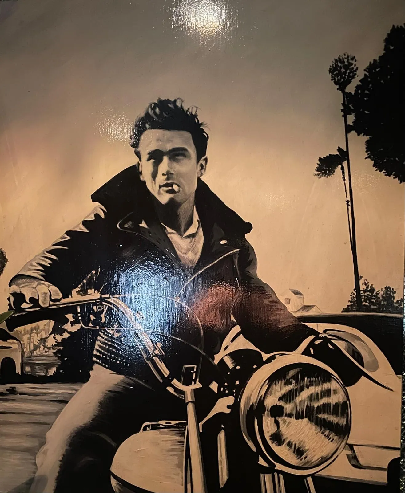 James Dean Motorcycle Portrait